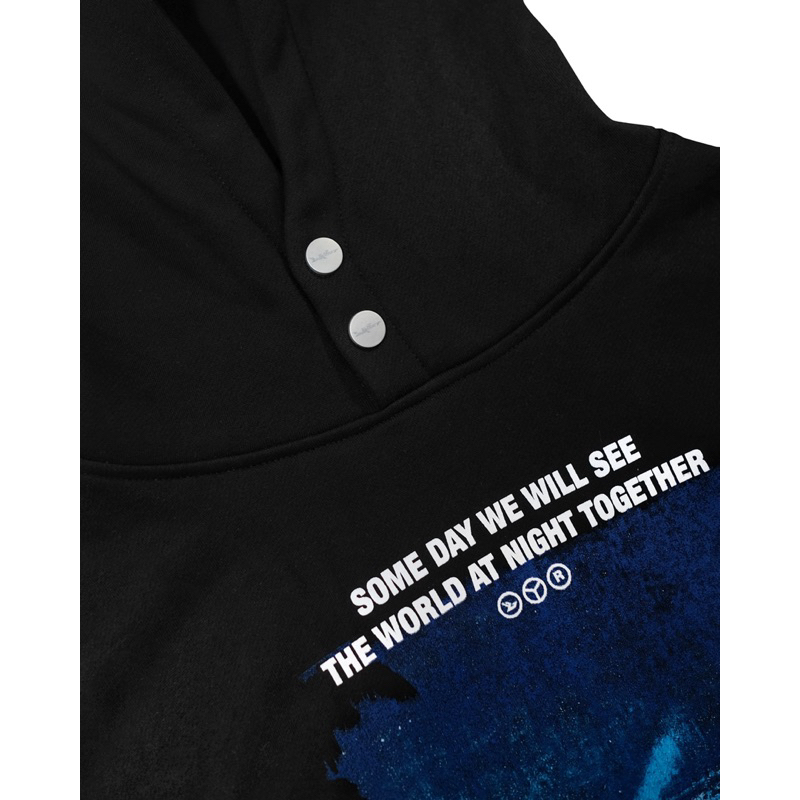 Áo Hoodie Boxy Nỉ 100% Cotton BLACKLIST | LATE NIGHT TALKING BOXY HOODIE