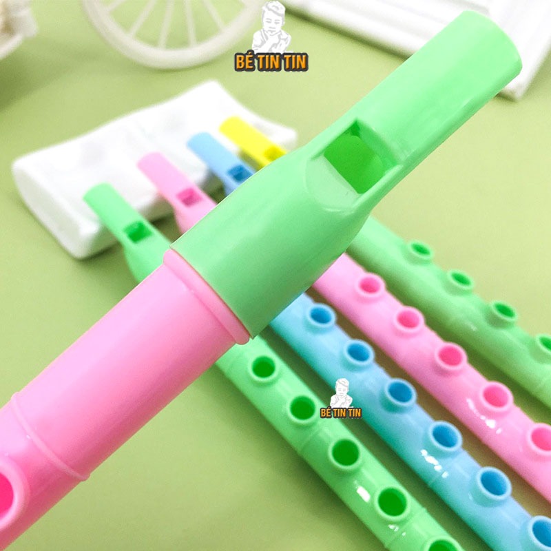 Sét Ống Sáo Đồ Chơi Thiết Kế 6 Lỗ Dạy Học Cho Trẻ Nhỏ, Cò Thổi Âm Nhạc Cho Bé