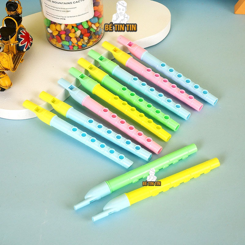 Sét Ống Sáo Đồ Chơi Thiết Kế 6 Lỗ Dạy Học Cho Trẻ Nhỏ, Cò Thổi Âm Nhạc Cho Bé