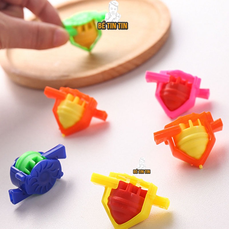 Combo 5 Con Quay Bông Vụ, Đồ Chơi Thổi Con Quay Cho Bé - Đò Chơi Trẻ Em