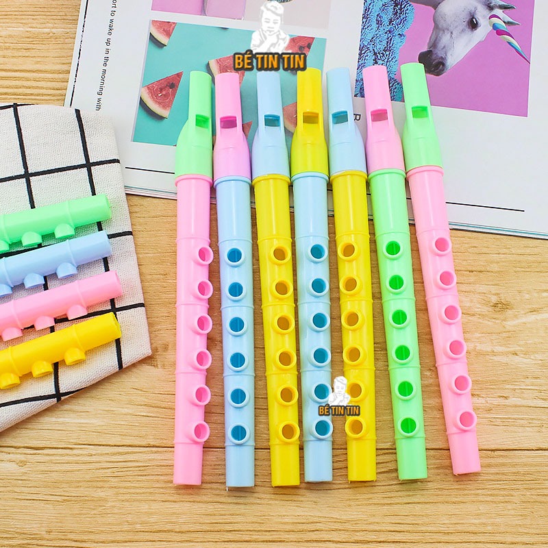 Sét Ống Sáo Đồ Chơi Thiết Kế 6 Lỗ Dạy Học Cho Trẻ Nhỏ, Cò Thổi Âm Nhạc Cho Bé