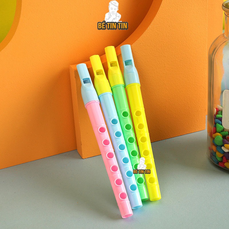 Sét Ống Sáo Đồ Chơi Thiết Kế 6 Lỗ Dạy Học Cho Trẻ Nhỏ, Cò Thổi Âm Nhạc Cho Bé