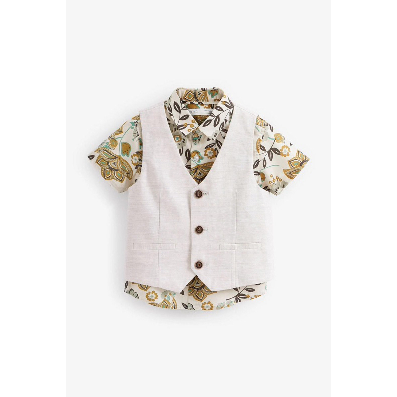 Set vest 2 chi tiết bé trai gồm sơmi + ghile