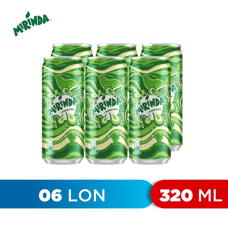 Lon 320ml nước ngọt có gas Mirinda soda kem