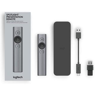Bút trình chiếu logitech spotlight xám đen