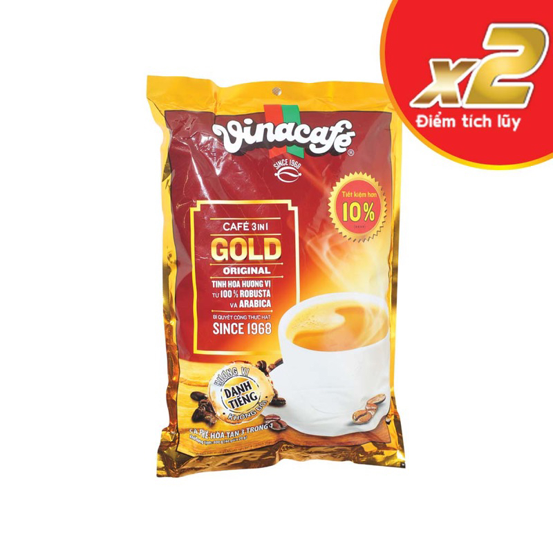 Cafe 3in1 Vinacafé gold Orriginal bịch 24 gói 20g
