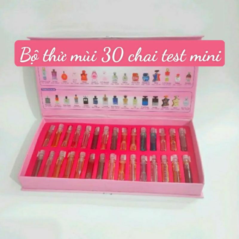 Bộ test nước hoa mini 30 mùi hương nam,nữ