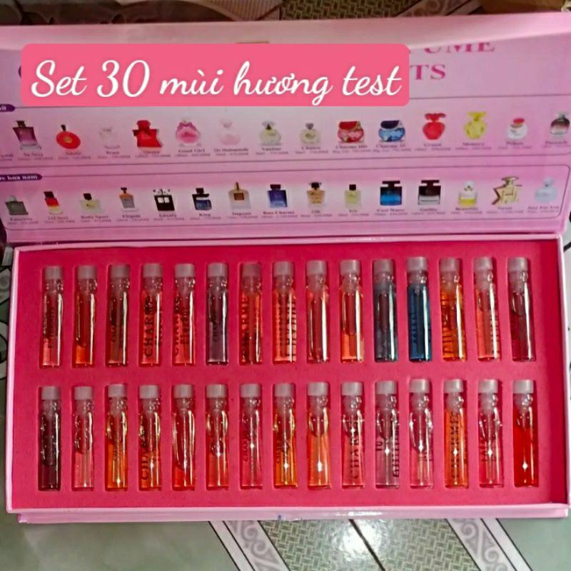 Bộ test nước hoa mini 30 mùi hương nam,nữ