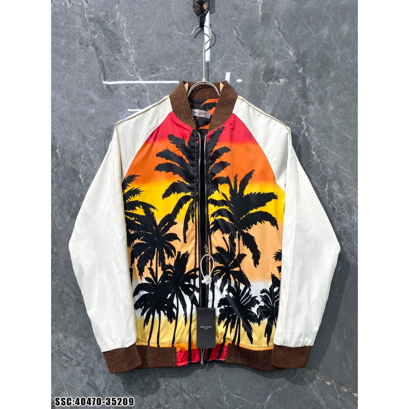 Áo khoác cây dừa hoạ tiết hình cây dừa 2 mặt phong cách boy phố,áo khoác bomber hoạ tiết in cây dừa đơn giản