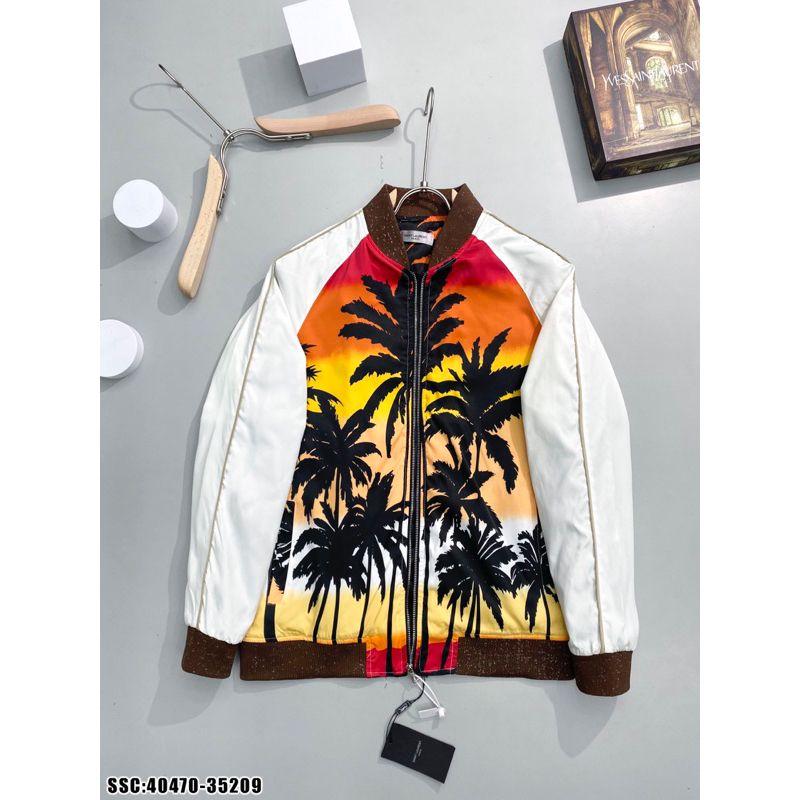 Áo khoác cây dừa hoạ tiết hình cây dừa 2 mặt phong cách boy phố,áo khoác bomber hoạ tiết in cây dừa đơn giản