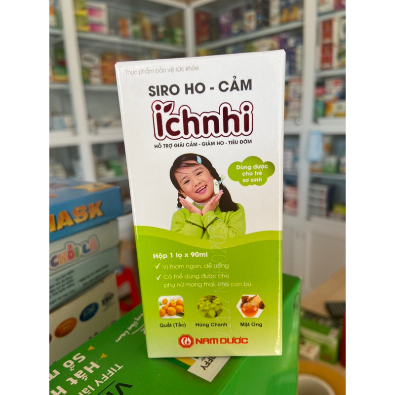 Siro ho cảm Ích Nhi giải cảm, giảm ho, giảm hắt hơi, nghẹt mũi, tiêu đờm sơ sinh
