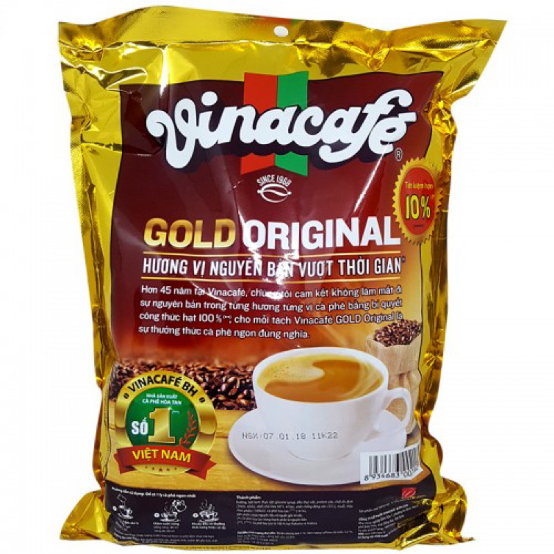 Cafe 3in1 Vinacafé gold Orriginal bịch 24 gói 20g