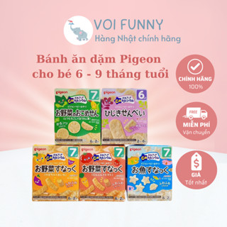 CHÍNH HÃNG Bánh ăn dặm pigeon Nhật Bản cho bé 6 - 9 tháng tuổi date 2024