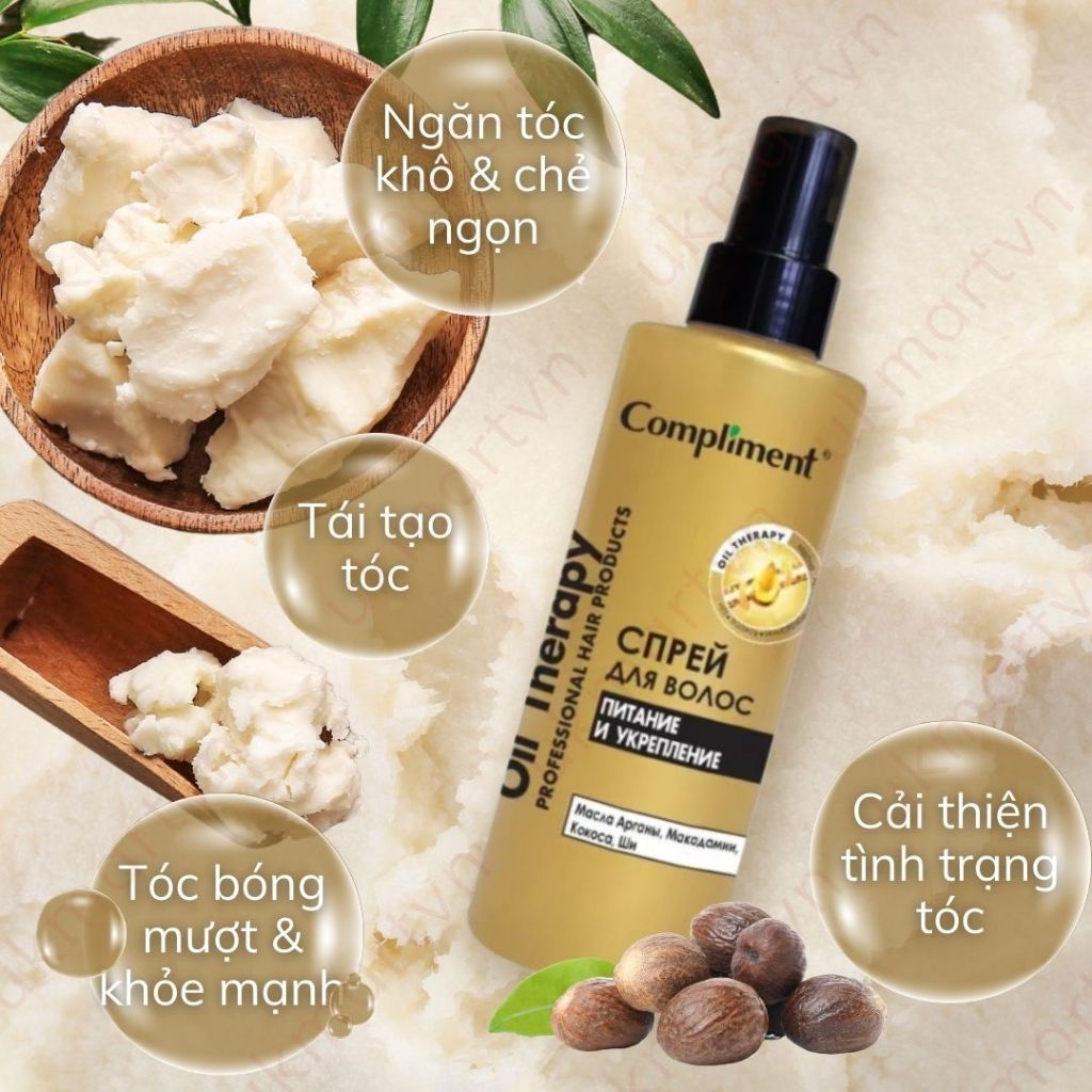 Xịt Dưỡng Tóc Compliment Oil Treatment Nuôi Dưỡng Và Dưỡng Ẩm Tóc 200 ml