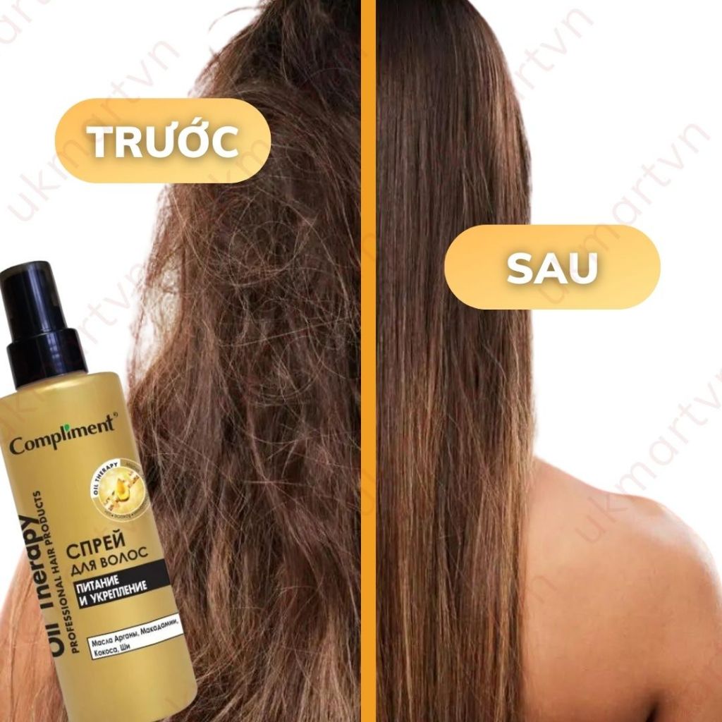 Xịt Dưỡng Tóc Compliment Oil Treatment Nuôi Dưỡng Và Dưỡng Ẩm Tóc 200 ml