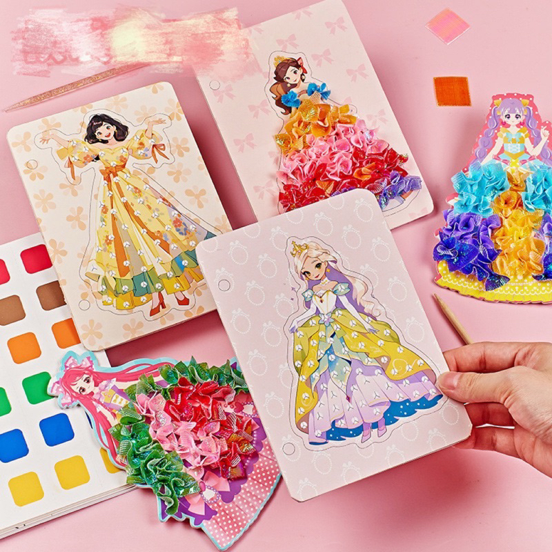 Set tranh chọc Poke vui nhộn 4 tấm mẫu Công chúa