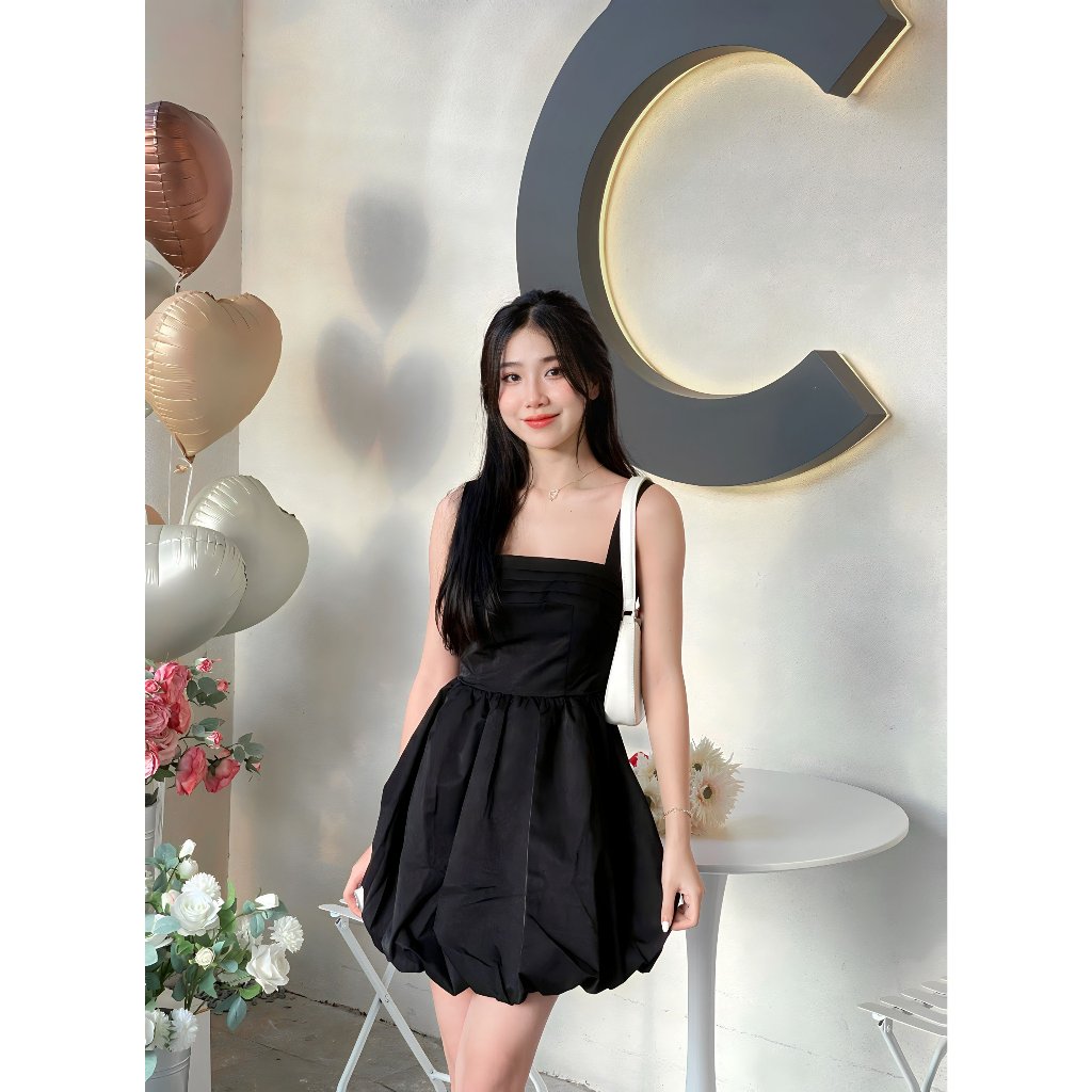 Đầm Nữ Hai Dây Bảng To Dáng Bí Trẻ Trung - LERIA DRESS - GOÛT DE JUN