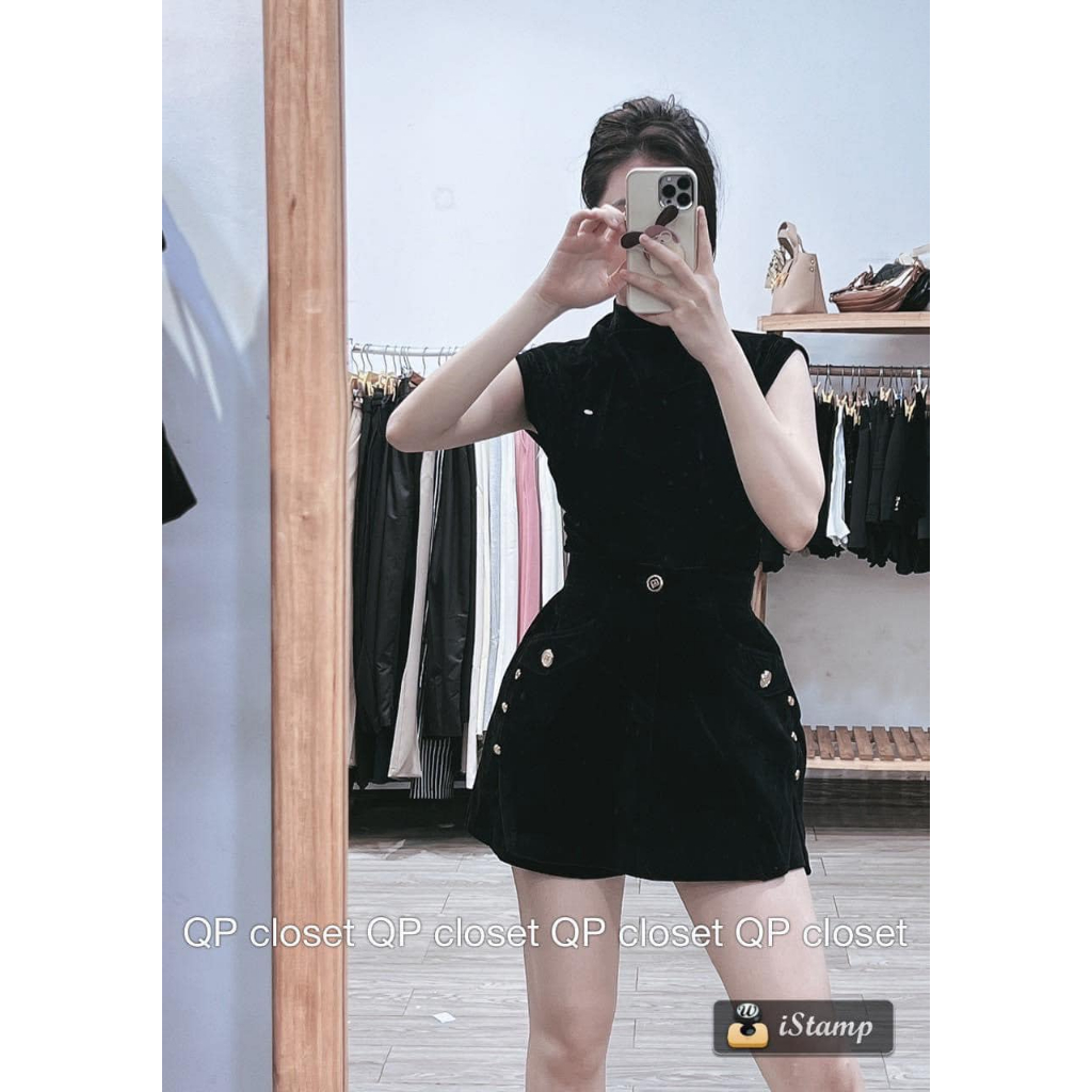 Áo tuyết nhung cổ 2 phân kèm tag nhún 3 màu