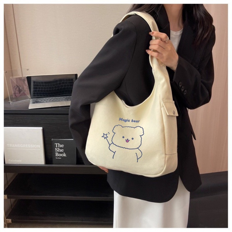 Túo xách nữ túi đeo vai vải canvas thời trang