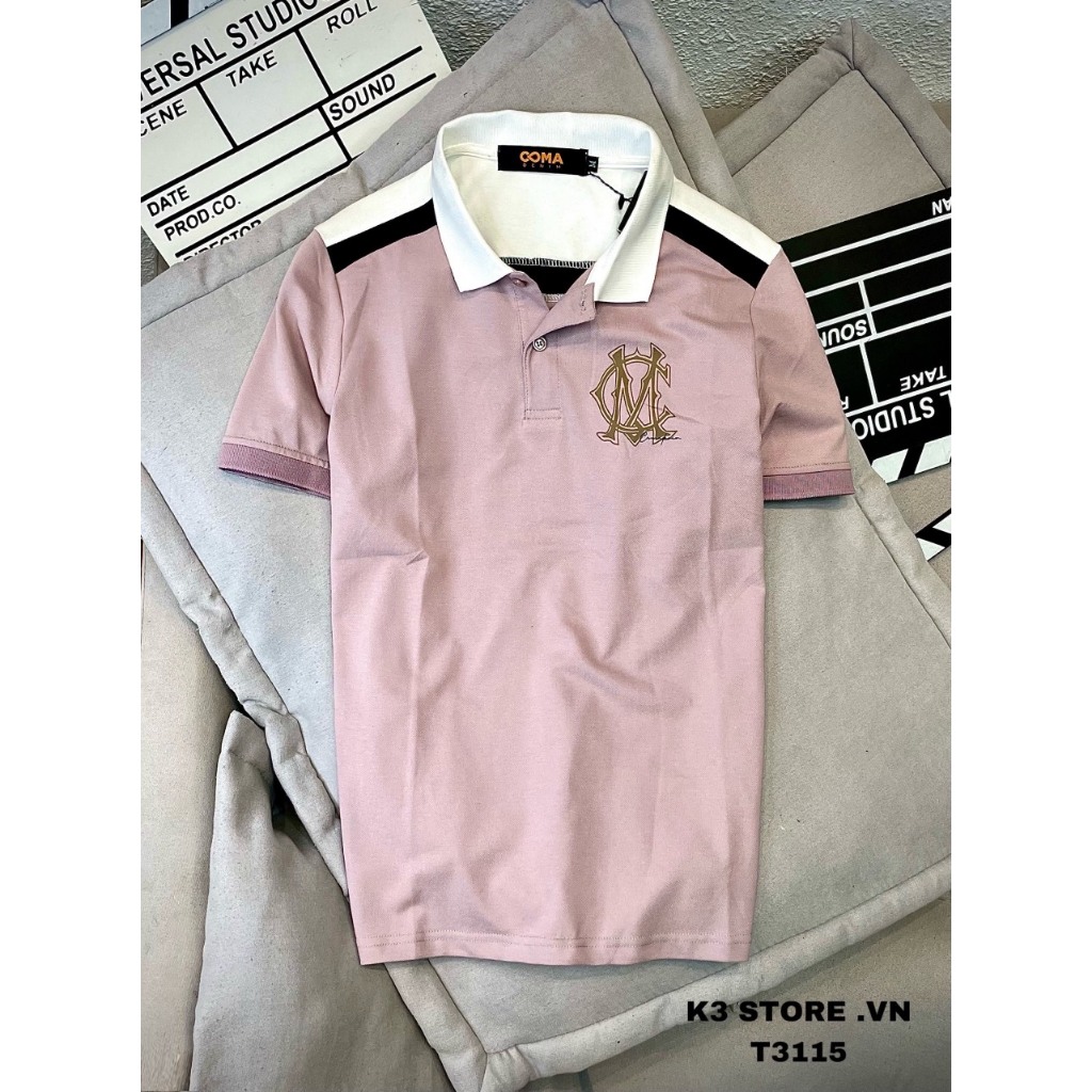 Áo Thun Polo Nam Mẫu Áo Thun Bâu Nam Mới Nhất Coma Denim Nhiều Màu Trắng Be Xám Hồng CMQC- M17
