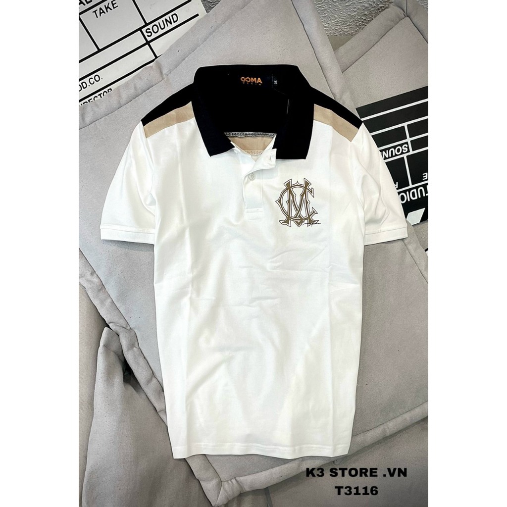 Áo Thun Polo Nam Mẫu Áo Thun Bâu Nam Mới Nhất Coma Denim Nhiều Màu Trắng Be Xám Hồng CMQC- M17