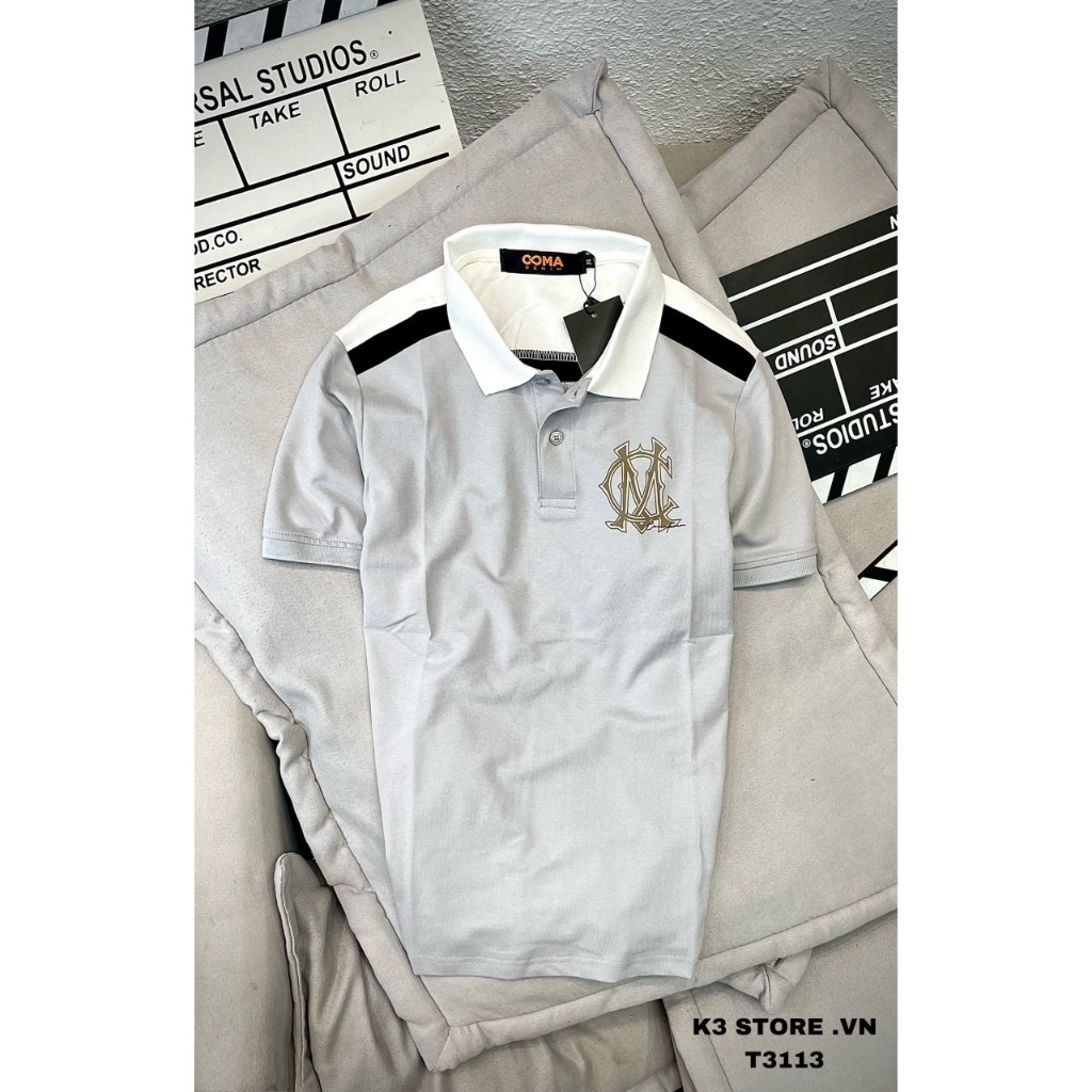 Áo Thun Polo Nam Mẫu Áo Thun Bâu Nam Mới Nhất Coma Denim Nhiều Màu Trắng Be Xám Hồng CMQC- M17