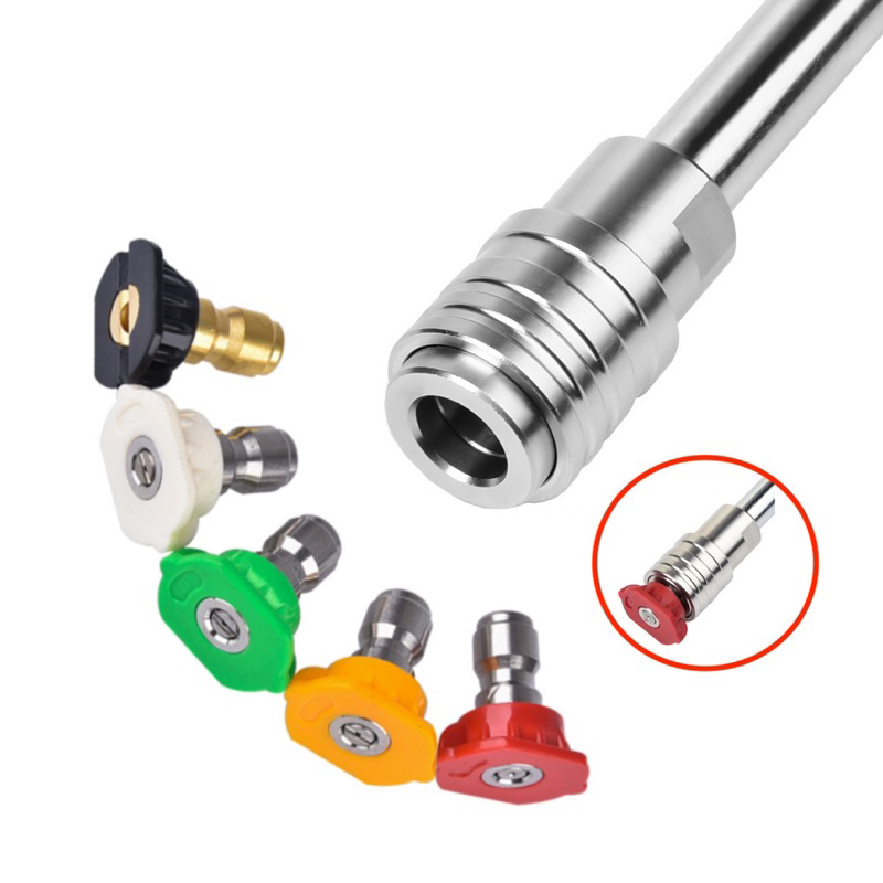Khớp cái nối nhanh 1/4 inch-chức năng tự gài-chất liệu INOX cao cấp dùng gắn béc phun,bình bọt tuyết