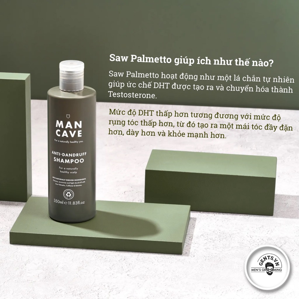 Dầu gội sạch gàu, ngăn rụng tóc cho nam Mancave Anti-Dandruff 30ml