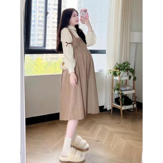 YT25 Đầm Suông Váy Yếm Chất Chéo Hàn