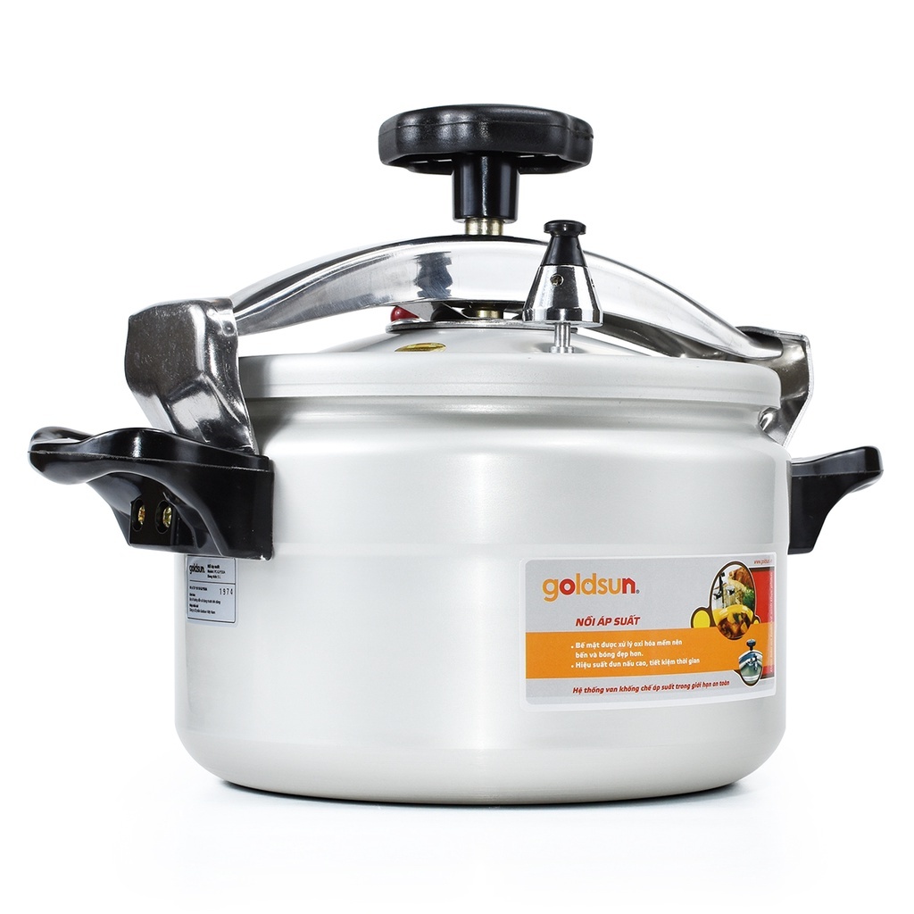 Nồi áp suất nhôm Goldsun GPC1930-07IH, nồi hầm đáy từ đa năng dung tích 5L/7L/9L/11L - chính hãng bảo hành 12 tháng