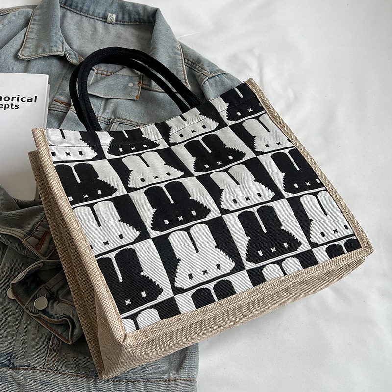 Túi Cói thời trang hình thỏ, Túi cói đi biển, đi chơi mang phong cách Vintage