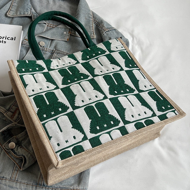 Túi Cói thời trang hình thỏ, Túi cói đi biển, đi chơi mang phong cách Vintage