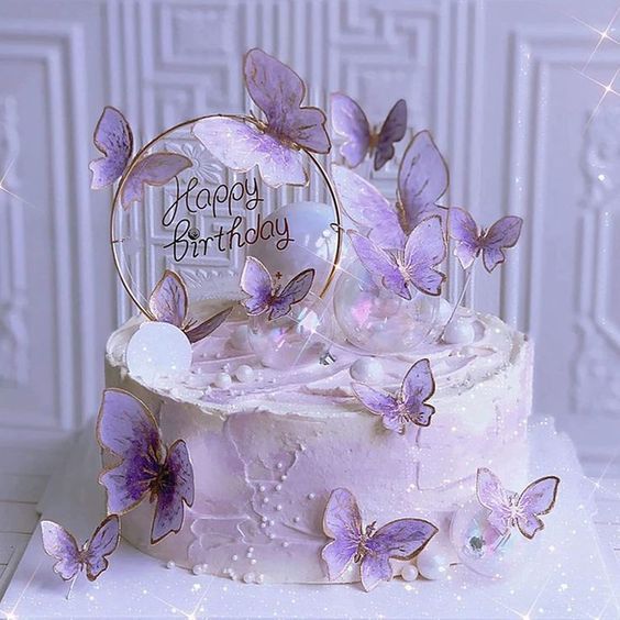 Set 10 Bướm Giấy Trang Trí Bánh Kem, Trang Trí Tráp Cưới