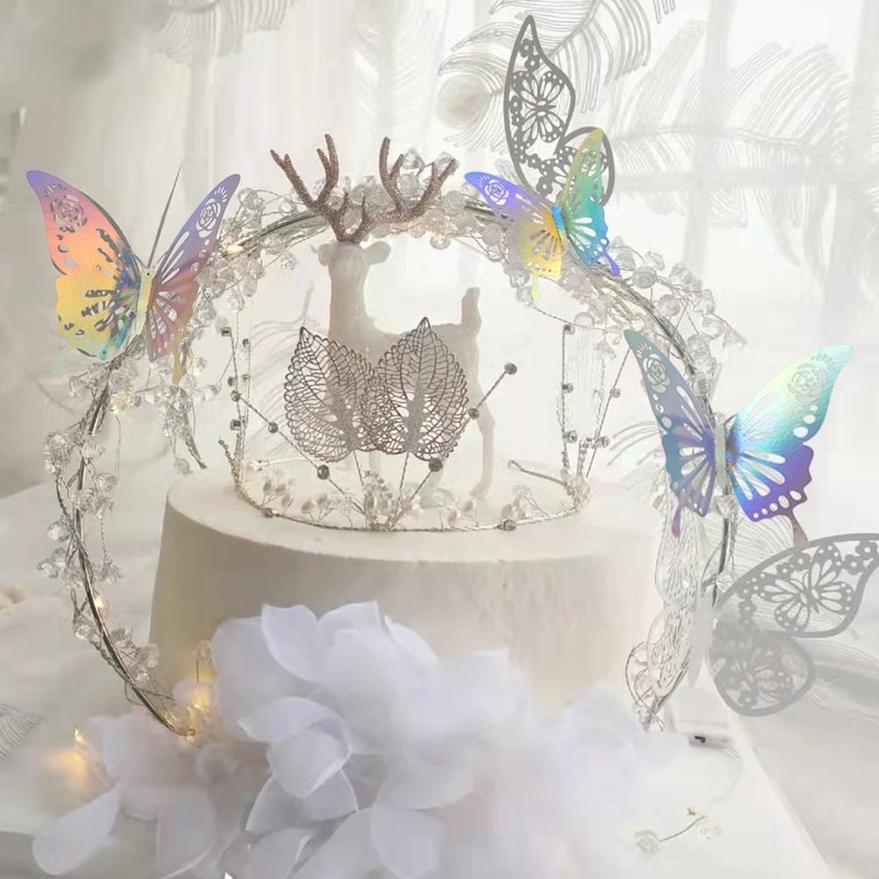 Set 12 Cánh Bướm 3D Trang Trí Tráp Cưới, Concept Chụp Hình, Trang Trí Hoa Bướm 3D Trang Trí Bánh Kem,..,...