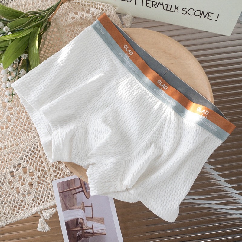 Combo 2 quần đen xám, quần sịp nam boxer GLAD sợi tre cao cấp GA01A