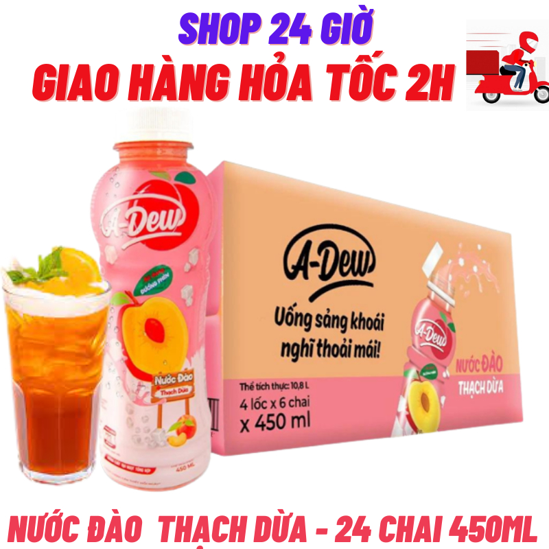 Thùng Nước Đào - Thạch Dừa A DEW