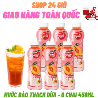 Nước đào thạch dừa adew lốc 6 chai 450ml