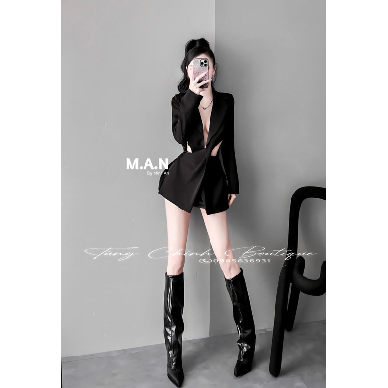 Áo vest váy khoét eo siêu chảnh