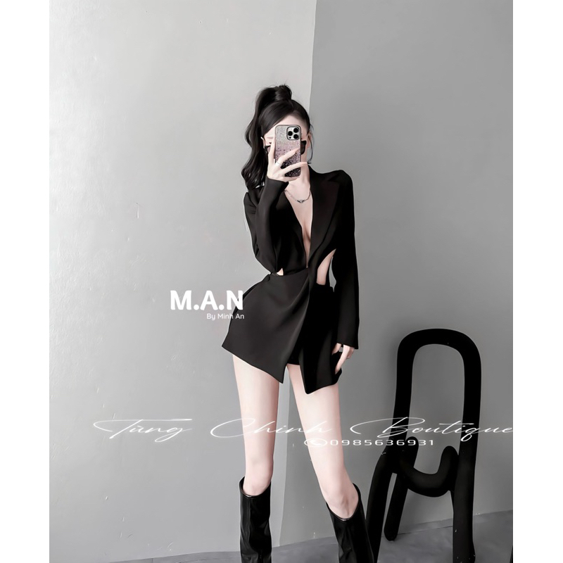 Áo vest váy khoét eo siêu chảnh