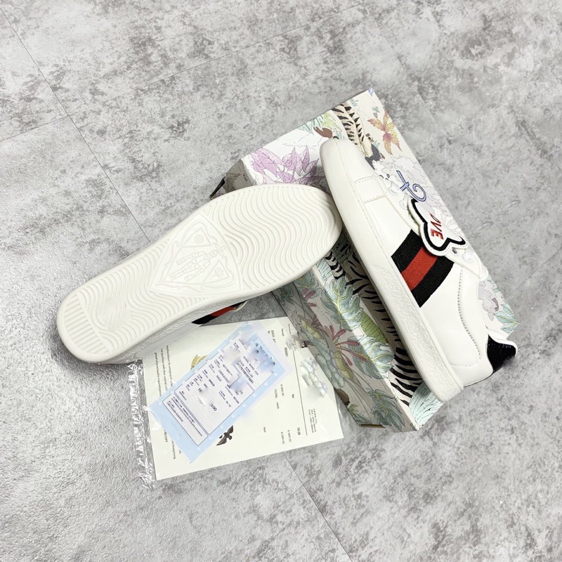 Giày Thể Thao Gc môi for love Da cao cấp dành cho Nam Nữ Thêu Gót Song đế thơm