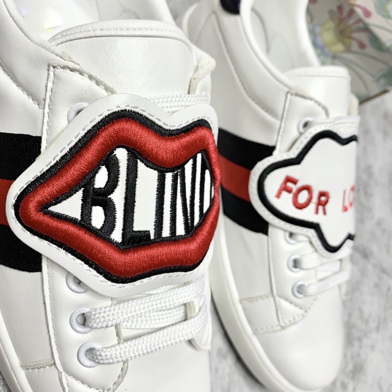 Giày Thể Thao Gc môi for love Da cao cấp dành cho Nam Nữ Thêu Gót Song đế thơm