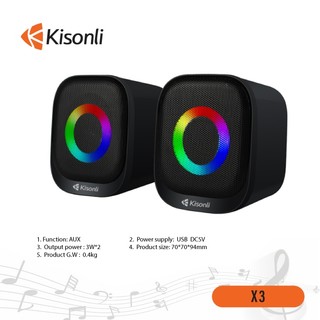 Loa máy tính 2.0 kisonli a-909/ x3/ x7/ x11 loa vi tính laptop pc nghe nhạc âm thanh hay có dây