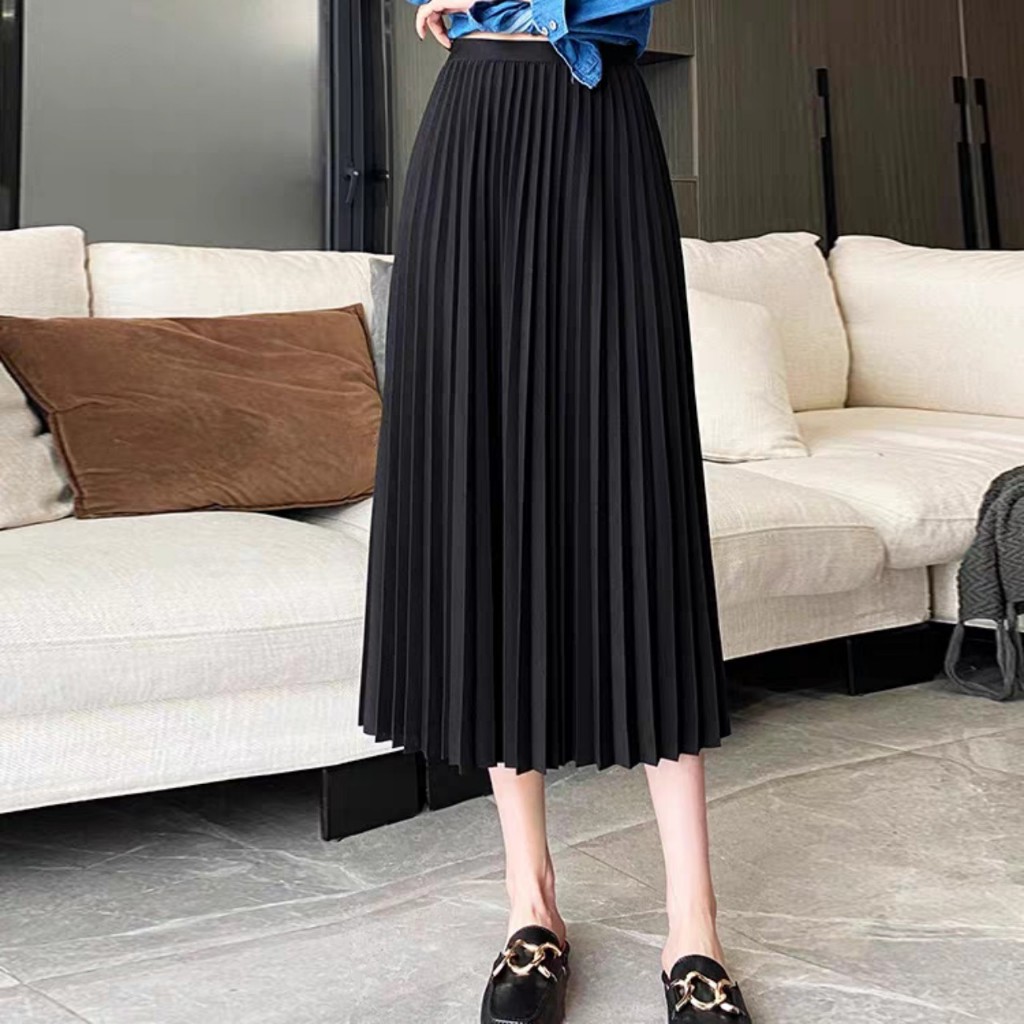 Chân váy rập ly nữ cạp chun