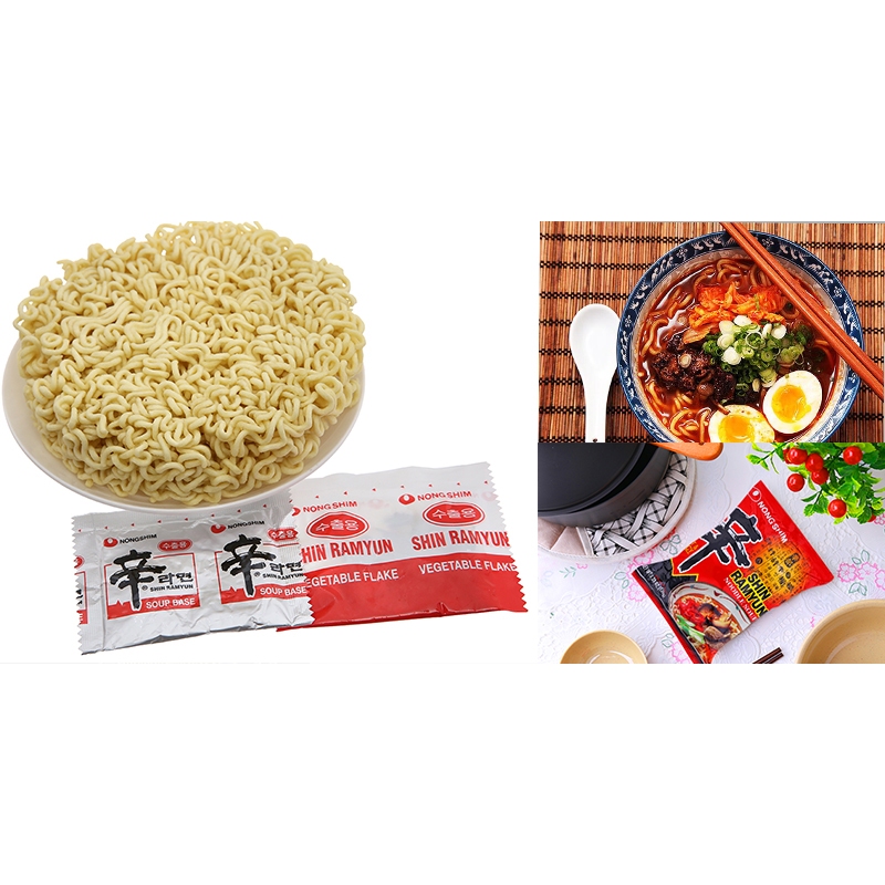 Bịch 5 gói Mì nước CAY Nongshim Shin Ramyun Hàn Quốc