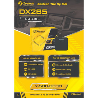 Bộ Android Box Zestech DX265, tặng camera hành trình