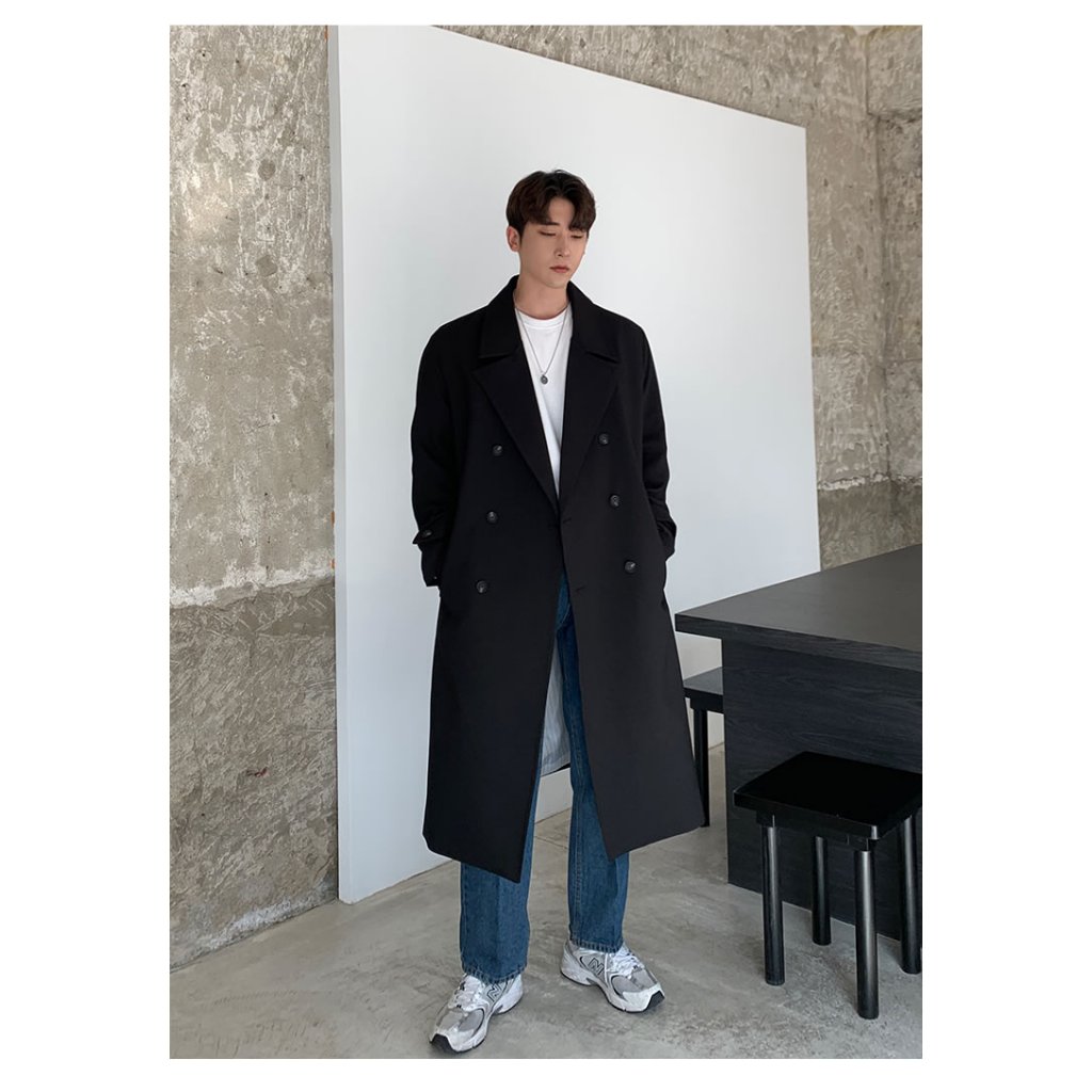 Áo khoác măng tô nam dáng dài AKD28 có đai lưng phong cách Hàn Quốc Hero Clothes