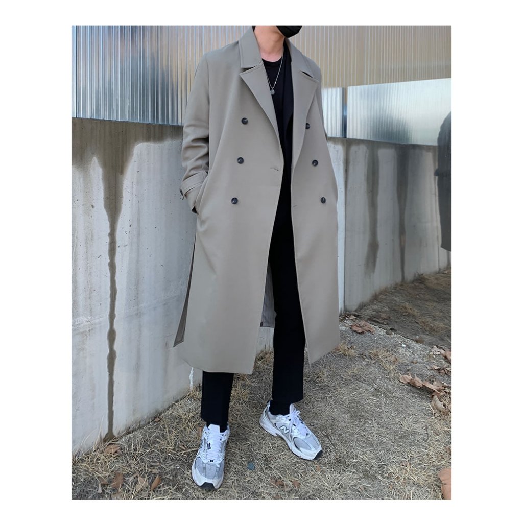 Áo khoác măng tô nam dáng dài AKD28 có đai lưng phong cách Hàn Quốc Hero Clothes