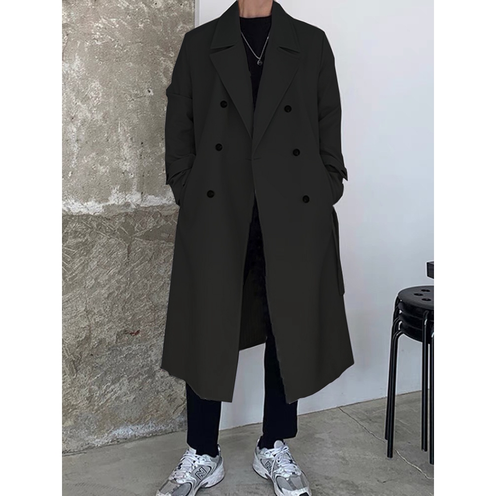 Áo khoác măng tô nam dáng dài AKD28 có đai lưng phong cách Hàn Quốc Hero Clothes