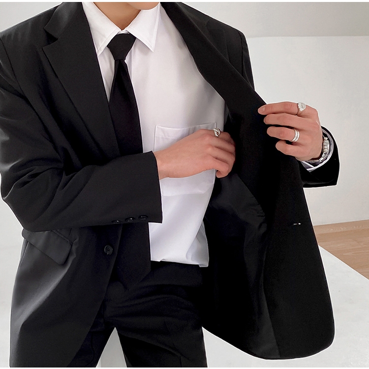 Áo blazer nam 2 lớp form regular dài tay TẶNG KÈM CÀ VẠT Có đệm vai Hero Clothes