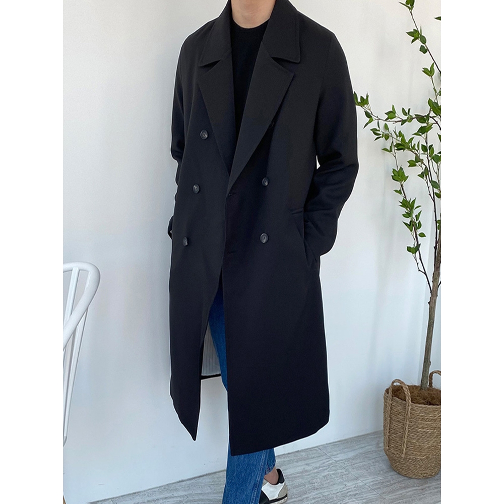 Áo khoác măng tô nam dáng dài AKD28 có đai lưng phong cách Hàn Quốc Hero Clothes